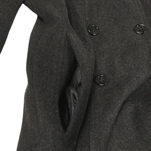 Esprit Pea Coat Double Breasted Wool Blend Grey Women's Small Outerwear Peacoat - Picture 7 of 13